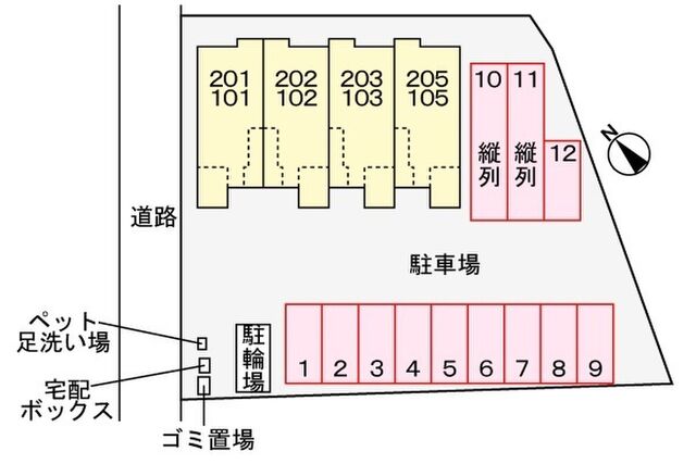 拡大写真:オルタンシア 2階202の外観