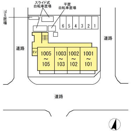拡大写真:メゾン ド ウミライ松江駅前 9階901の現地案内図