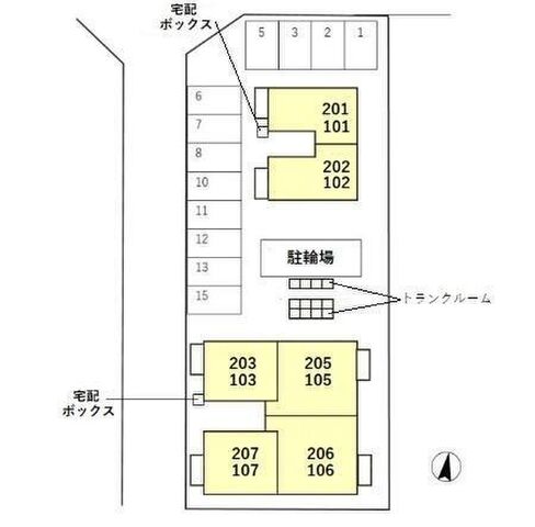 拡大写真:TS スターツⅡ 2階206の外観