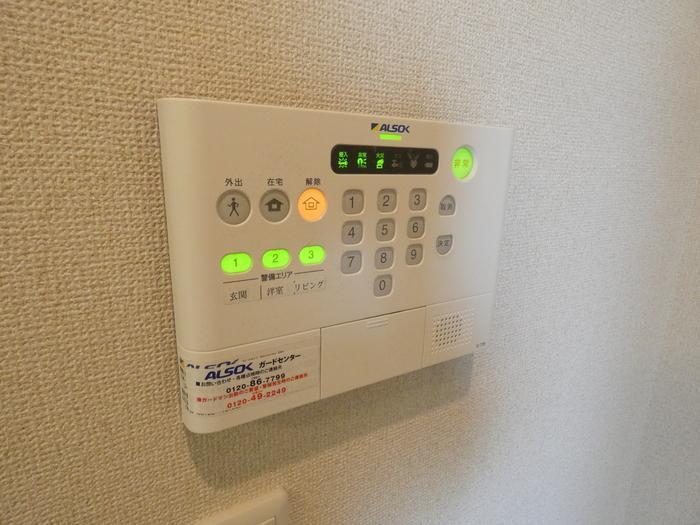 拡大写真：カーサクレアール 1階103のALSOKホームセキュリティ搭載