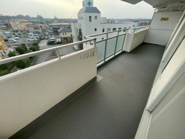 拡大写真：シャトー北別府 4階401のバルコニー
