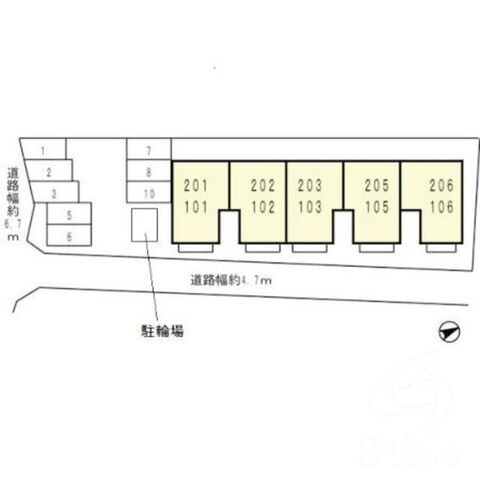 拡大写真:羽曳野市南古市1丁目 2階202の外観