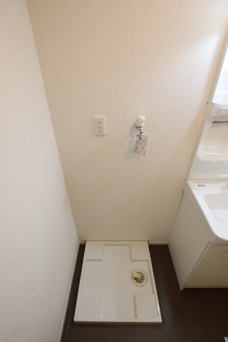 拡大写真：カルムエレガンス 2階203の室内洗濯機置場