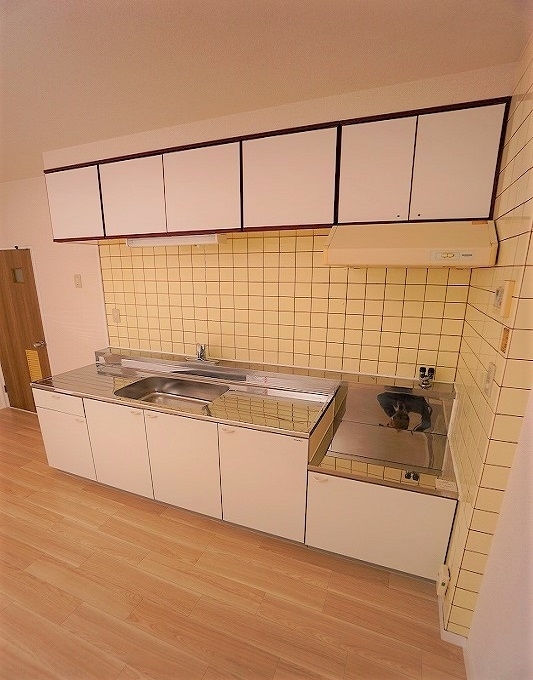 拡大写真:糟屋郡粕屋町大字内橋(〒813-0008) 4階402の★収納力バッチリのリノベ済みのキッチン★