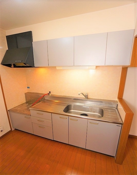 拡大写真:糟屋郡粕屋町大字柚須 3階302の★収納スペースタップリのキッチンです★