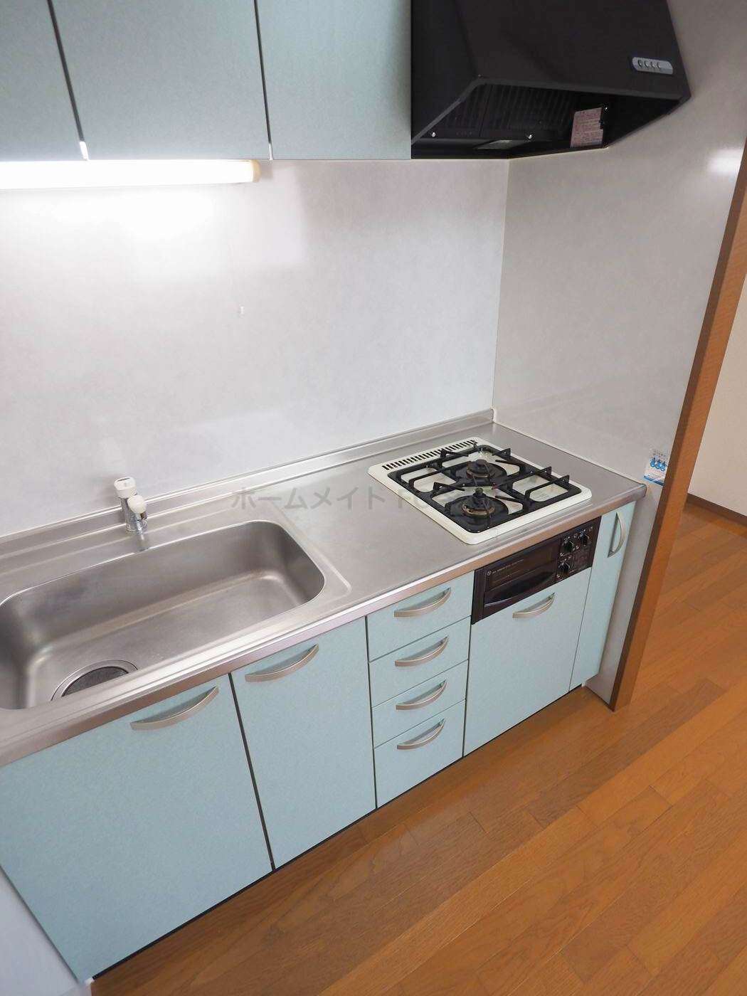 拡大写真:セントアミール南久宝寺 7階705の2口ガスシステムキッチン♪