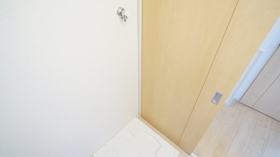 拡大写真:AKプレミール D 2階201の洗濯機置場