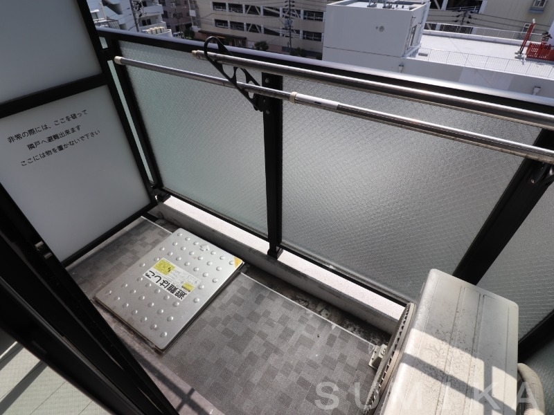 拡大写真：月光　岡山市役所前 7階702のバルコニー