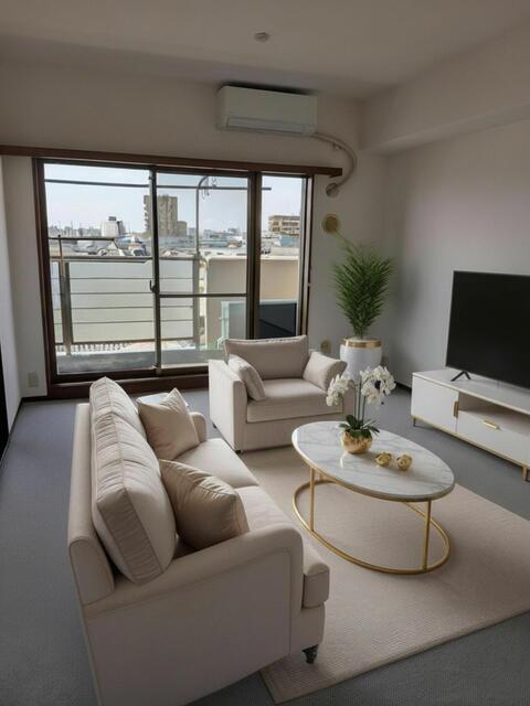 拡大写真:江戸川区江戸川3丁目 5階505の家具はAI画像です。