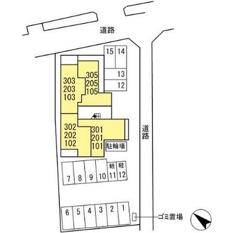拡大写真:セントラルヒルズ 2階202の外観