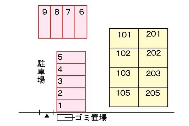 拡大写真:ラブリーウィング 1階102の外観