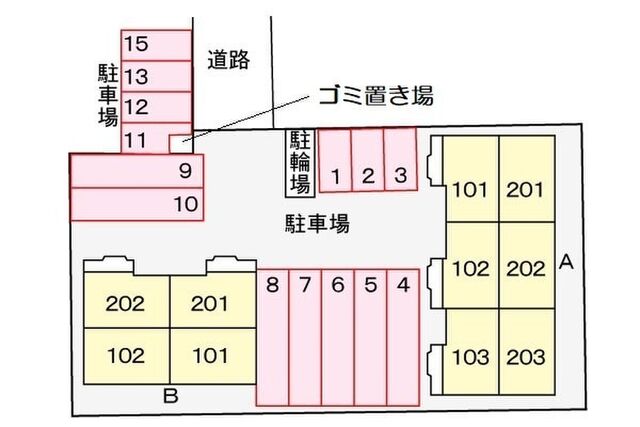 拡大写真:サニーグリーンA 1階101の外観