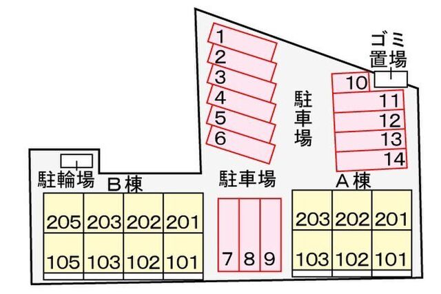 拡大写真:コモド・タウン・M-A 1階101の外観