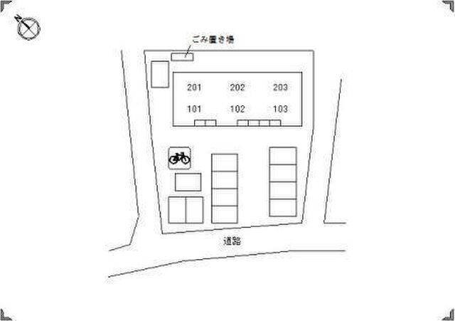 拡大写真:カントリーヒルズ東岐波 2階202の外観