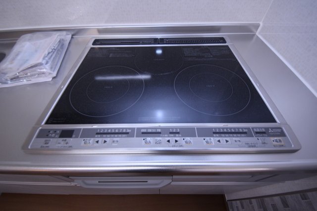拡大写真:Park Forest B 1階102のIH3口コンロです