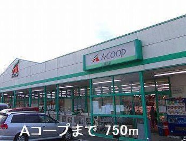 拡大写真:レフィナード阿成 2階203のAコープまで750m