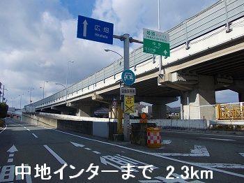 拡大写真:ラフィネ 1階104の姫路バイパス中地インターまで2300m
