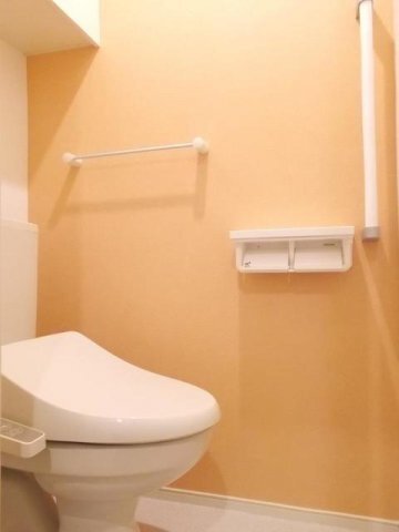 拡大写真：ブロッサム 2階202のゆったりとした空間のトイレです