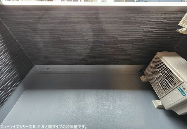 拡大写真：環（たまき） 2階202の広々としたバルコニーです