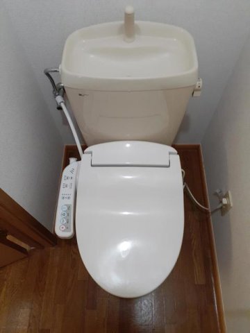 拡大写真:メゾンクレスト 2階205の落ち着いたトイレです