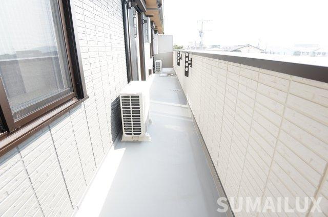 拡大写真：熊本市東区長嶺東４丁目 2階202のバルコニー