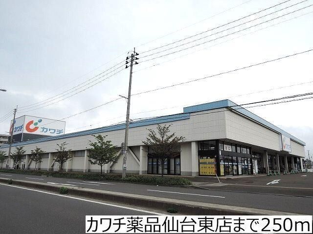 拡大写真：モデルノ　澤 2階203のカワチ薬品仙台東店まで250m