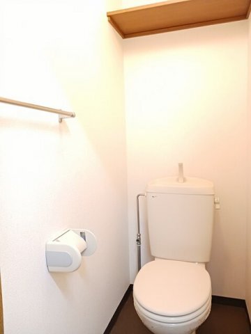 拡大写真:サニーフラッツHR 2階202の落ち着いたトイレです