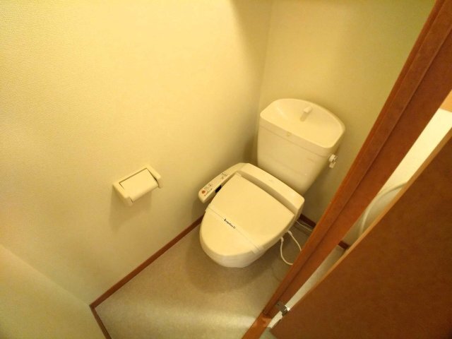 拡大写真：レオパレス外環富田林Ⅱ 2階207の明るく清潔感のあるトイレ