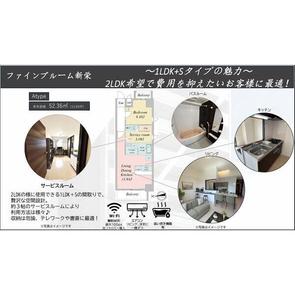拡大写真:ファインブルーム新栄 10階1001のその他