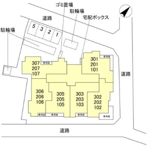 拡大写真:大阪市東淀川区上新庄2丁目 2階201の外観