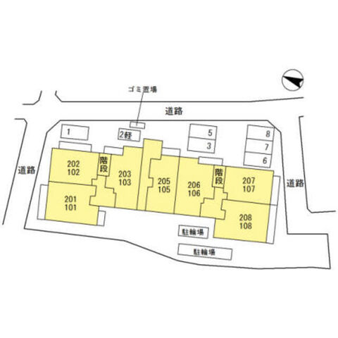 拡大写真：尼崎市猪名寺１丁目 2階201の外観