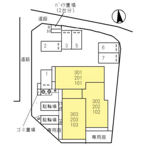 拡大写真：枚方市南楠葉２丁目 2階202の外観