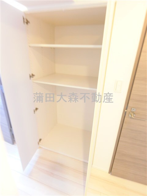 拡大写真:AXAS千鳥町アジールコートSta. 7階701の廊下トイレ脇の棚収納