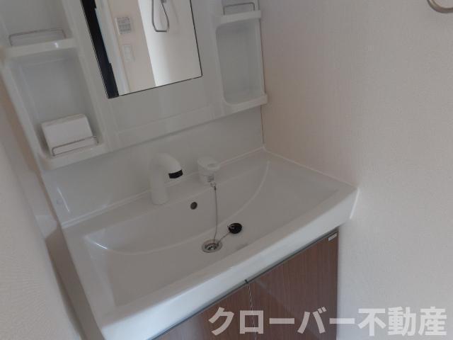 拡大写真:グランリヴィエールⅡ 2階201の洗髪洗面化粧台