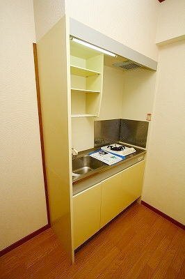 拡大写真:プレジデンシャル白山 3階301のキッチンでお料理をお楽しみください