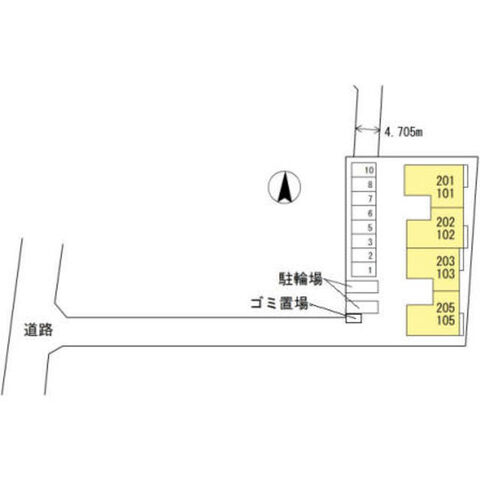 拡大写真:大東市泉町2丁目 2階202の外観