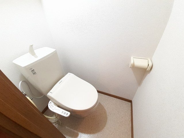 拡大写真:ニューアメニティー 2階210の落ち着いた色調のトイレです