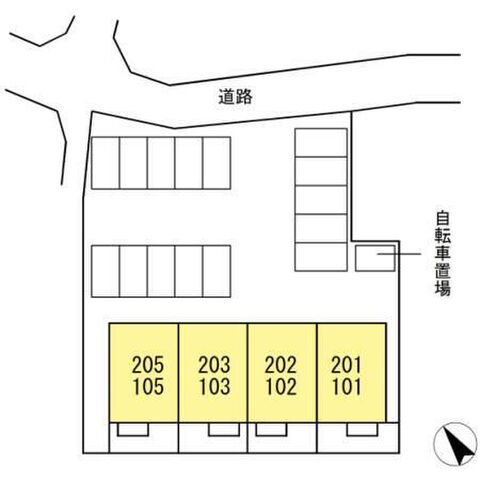 拡大写真:D-room ちはや 1階105の外観