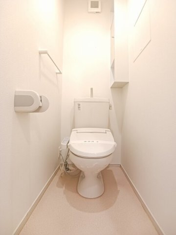 拡大写真:トロワリューヌ 2階202の落ち着いたトイレです