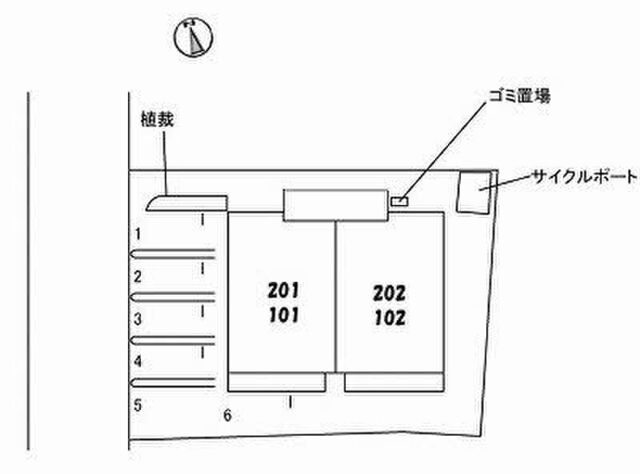 拡大写真:メゾン プレジール 2階202の外観