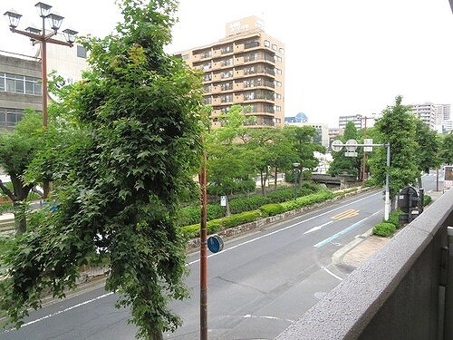 拡大写真:アルファステイツ西川緑道公園 2階02の西側バルコニーからの眺望 ※2019年7月撮影