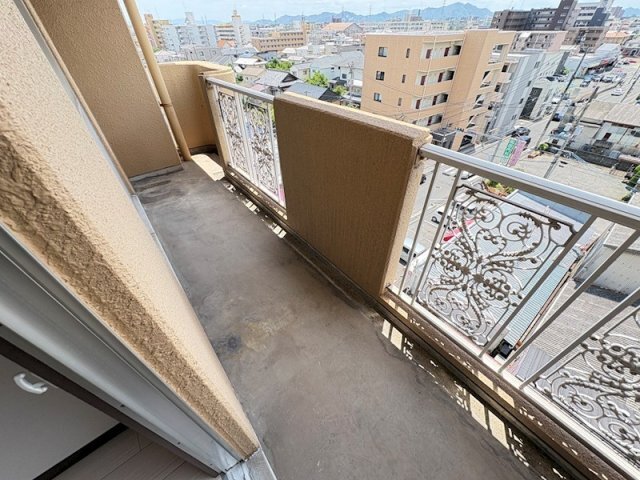 拡大写真:サンハイツ奥田 6階605のバルコニー