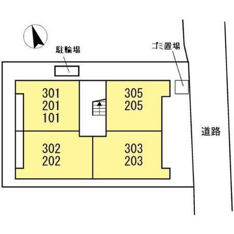 拡大写真:サンシャインヒルズ昭和町 3階303の外観
