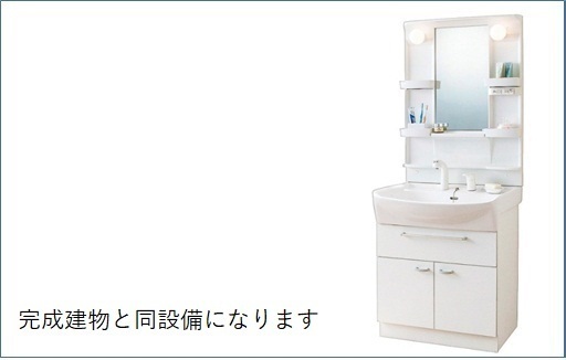 拡大写真:シャンテ カノンB 1階102の洗面設備
