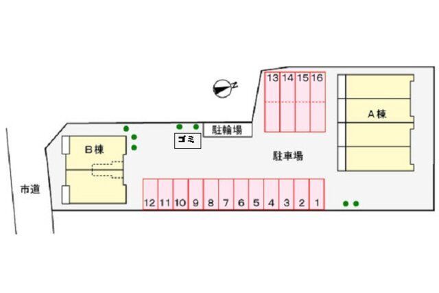 拡大写真:エアリーヴィラB 2階202の地図