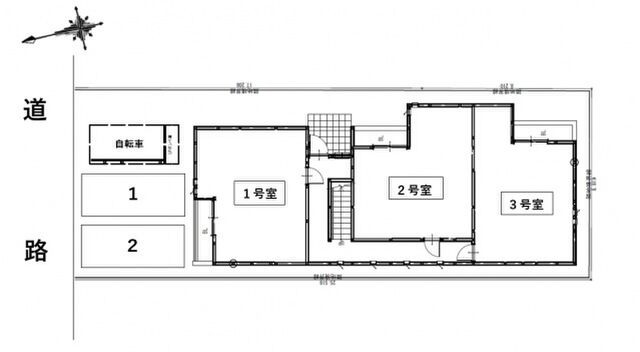 拡大写真:GRANDTIC 南高西 1階103の駐車場