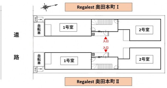 拡大写真:Regalest 奥田本町Ⅱ 2階201の地図