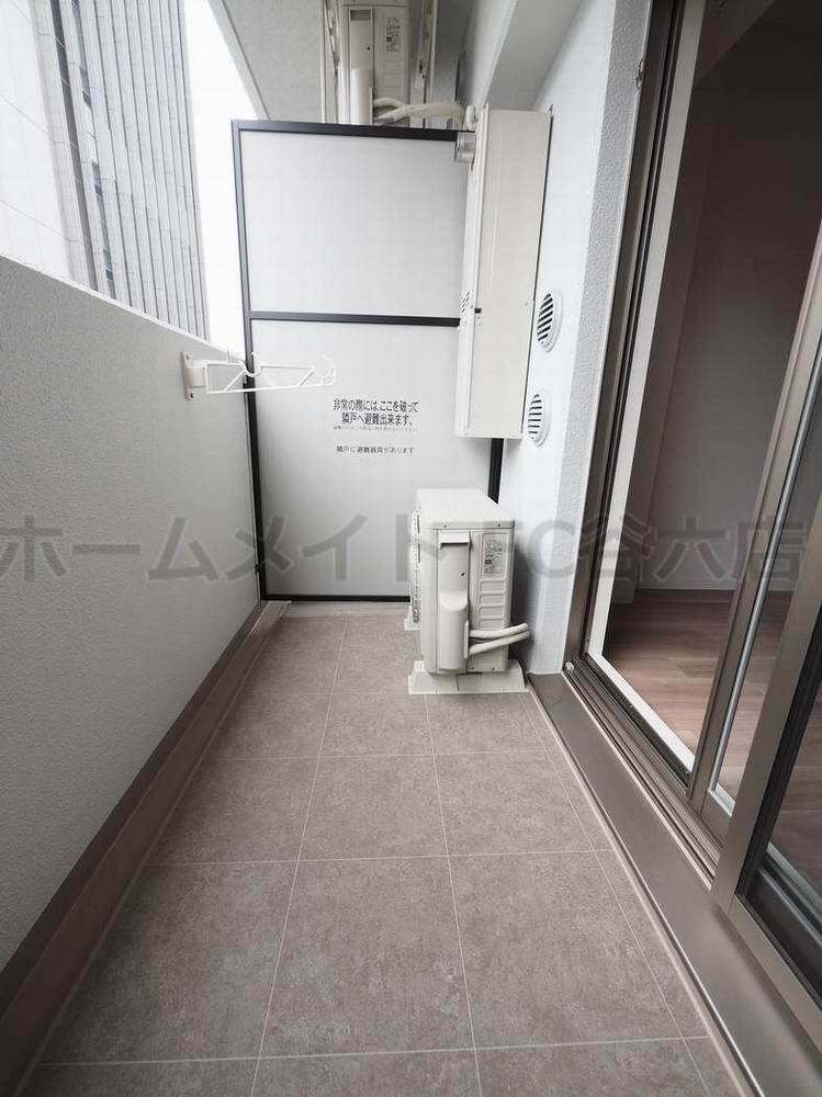 拡大写真:プランドール北浜 4階406のバルコニー