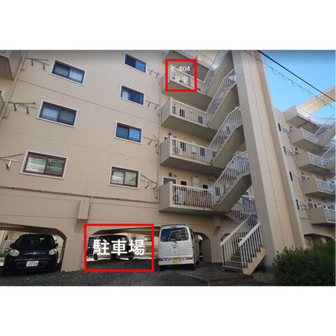 拡大写真:島田東団地C号棟 4階C401の外観