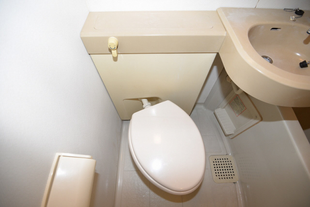 拡大写真:パークプラザ鷹取 5階504の落ち着いた色調のトイレです